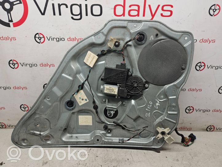 Volkswagen Polo IV 9N3 Mécanisme lève-vitre de porte arrière avec moteur 6Q0839752