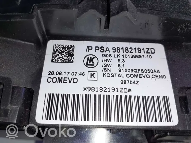 Citroen Berlingo Przycisk / Pokrętło regulacji oświetlenia deski rozdzielczej 98182191ZD