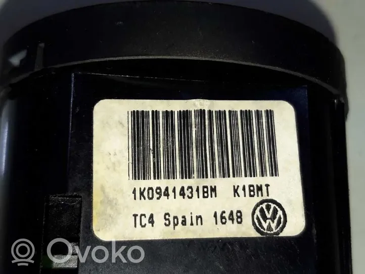 Volkswagen Tiguan Przycisk / Pokrętło regulacji oświetlenia deski rozdzielczej 1K0941431BM