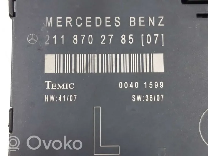 Mercedes-Benz E W211 Centralina cancello 2118702785
