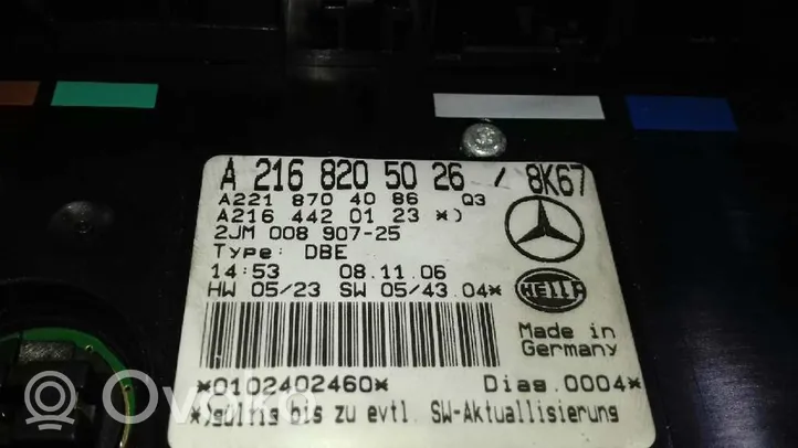 Mercedes-Benz S W221 Muu sisävalo A2168205026