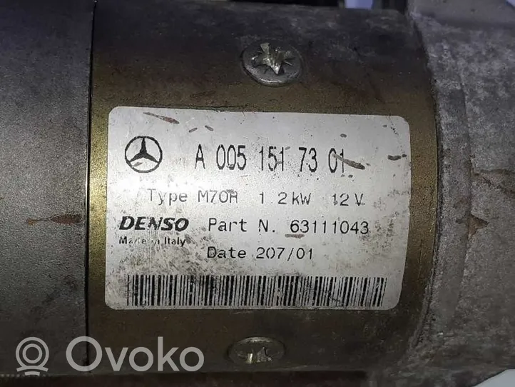 Mercedes-Benz SLK AMG R170 Käynnistysmoottori A0051517301