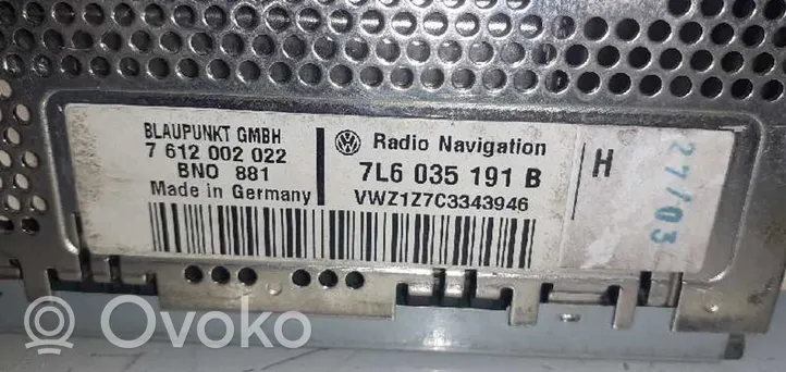 Volkswagen Touareg I Unité de contrôle son HiFi Audio 7L6035191NX