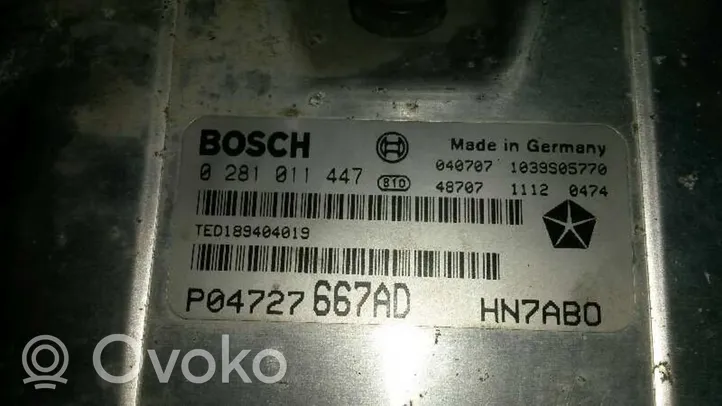 Chrysler Voyager Komputer / Sterownik ECU silnika P04727667AD