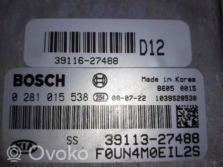 KIA Carens II Komputer / Sterownik ECU silnika 3911327488