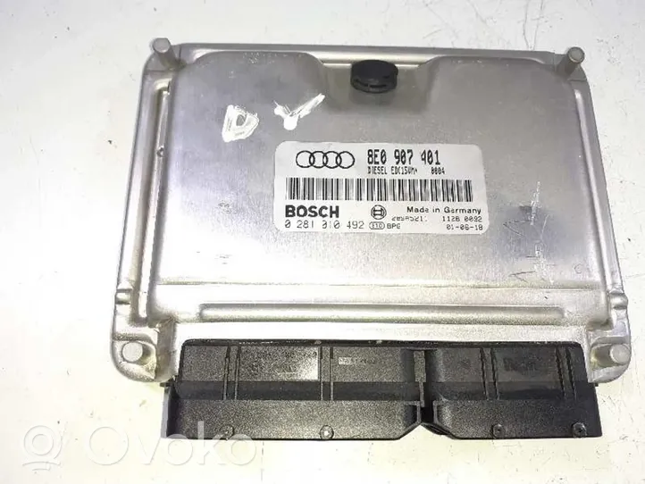 Audi A4 Allroad Unité de commande, module ECU de moteur 8E0907401