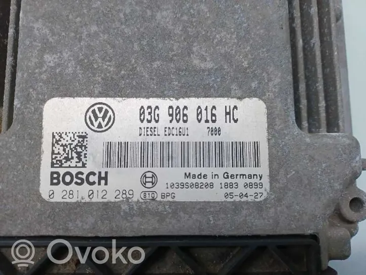 Seat Altea Komputer / Sterownik ECU silnika 03G906016HC