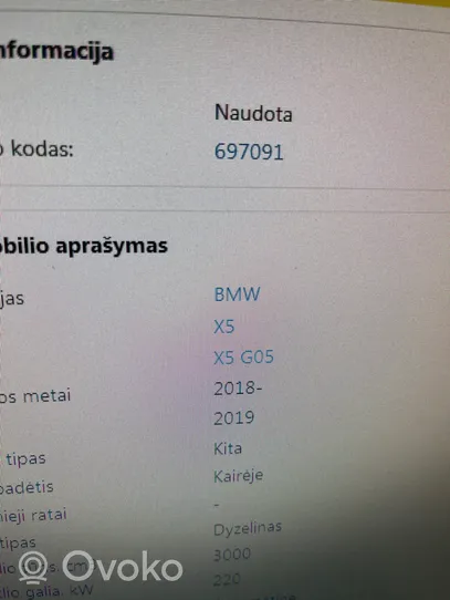 BMW 5 G30 G31 Spoguļa daļas 697091