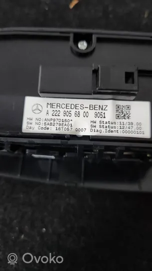 Mercedes-Benz GLC X253 C253 Interrupteur commade lève-vitre A2229056800