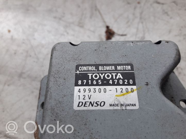 Toyota Prius (XW20) Relè ventola riscaldamento 8716547020