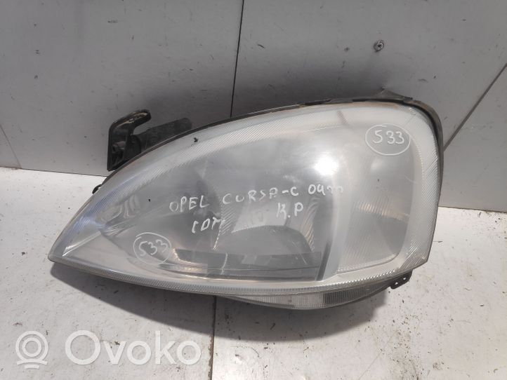 Opel Corsa C Lampa przednia 09114329