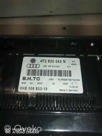 Audi A6 S6 C6 4F Centralina del climatizzatore 4F2820043N