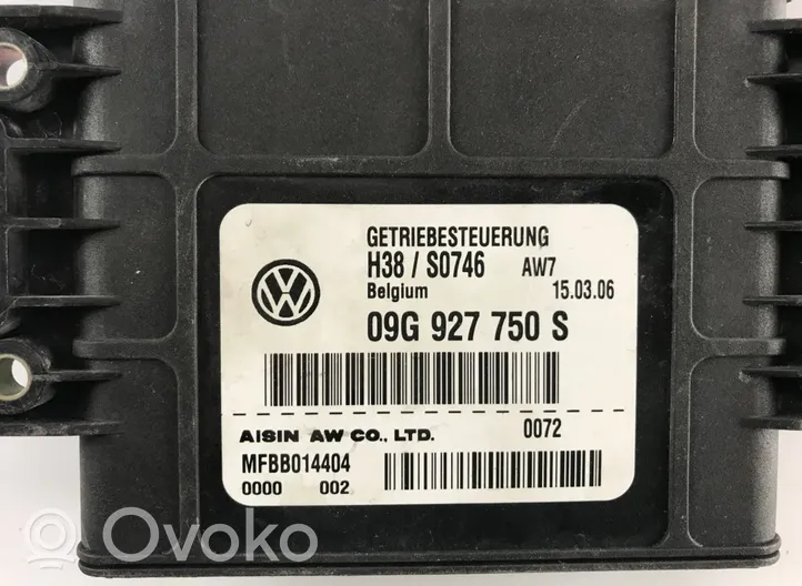 Volkswagen PASSAT B6 Vaihdelaatikon ohjainlaite/moduuli 09G927750S