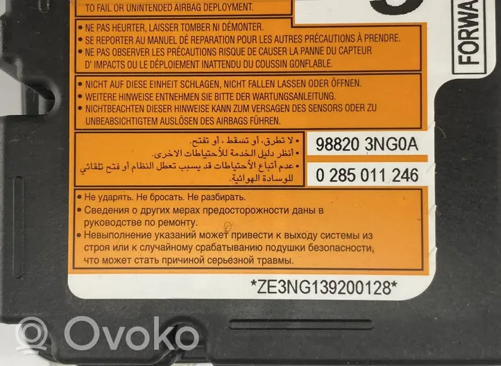 Nissan Leaf I (ZE0) Module de contrôle airbag 988203NG0A