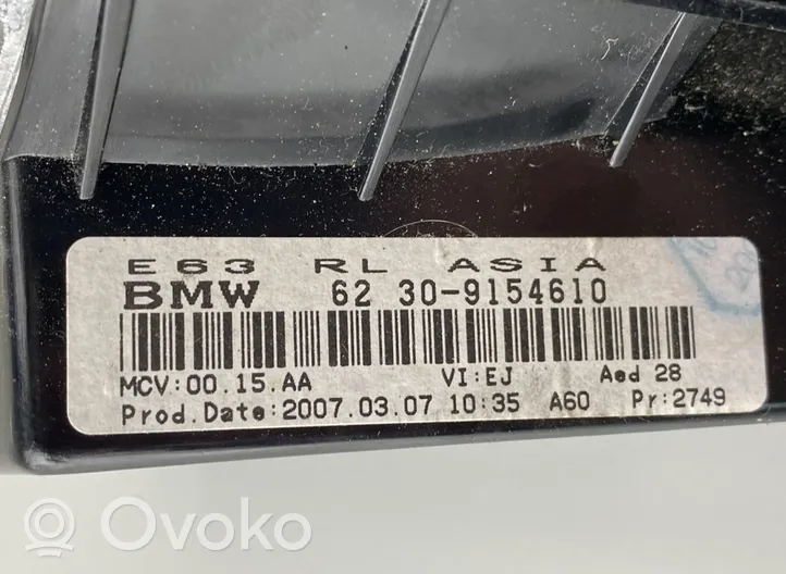 BMW 6 E63 E64 Head up display screen 9154610