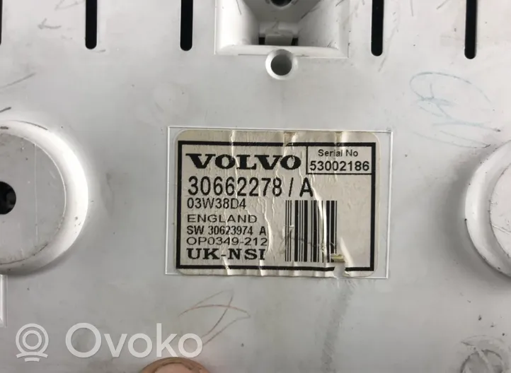 Volvo S40, V40 Compteur de vitesse tableau de bord 30662278