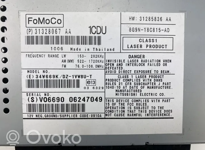 Volvo XC60 Radija/ CD/DVD grotuvas/ navigacija V06906247049