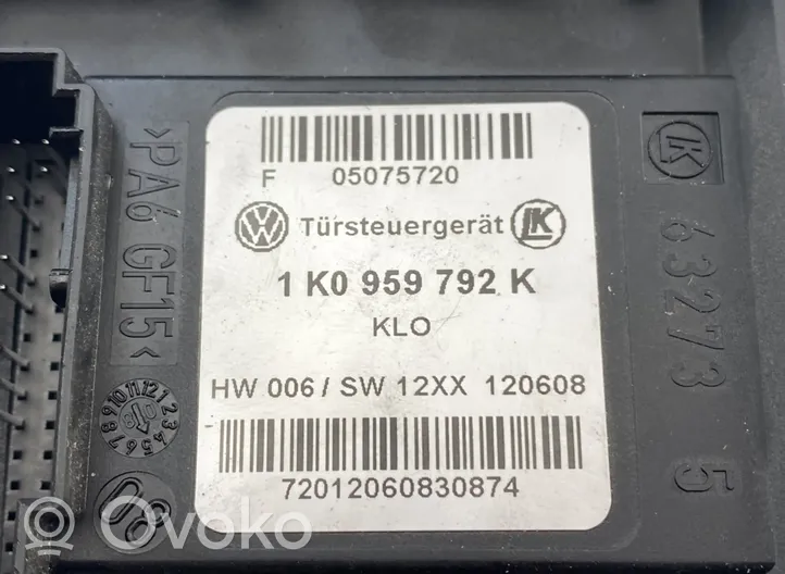 Volkswagen Tiguan Unité de commande module de porte 1K0959762K