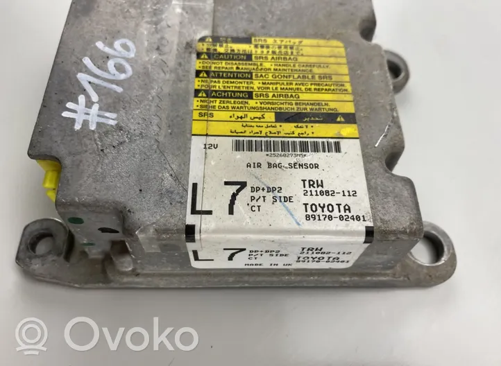 Toyota Corolla E120 E130 Sterownik / Moduł Airbag 89170-02401