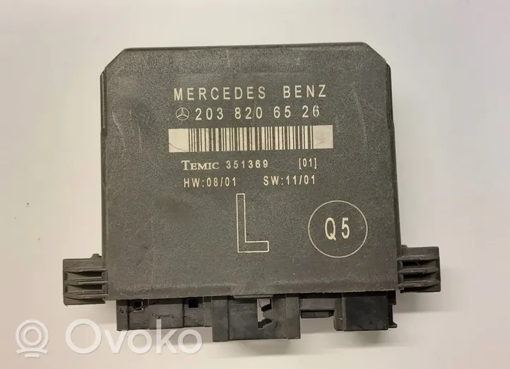 Mercedes-Benz C W203 Sterownik / Moduł drzwi A2038206526
