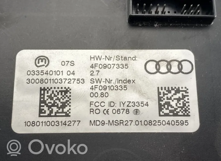 Audi A6 S6 C6 4F Module de contrôle sans clé Go 4F0907335