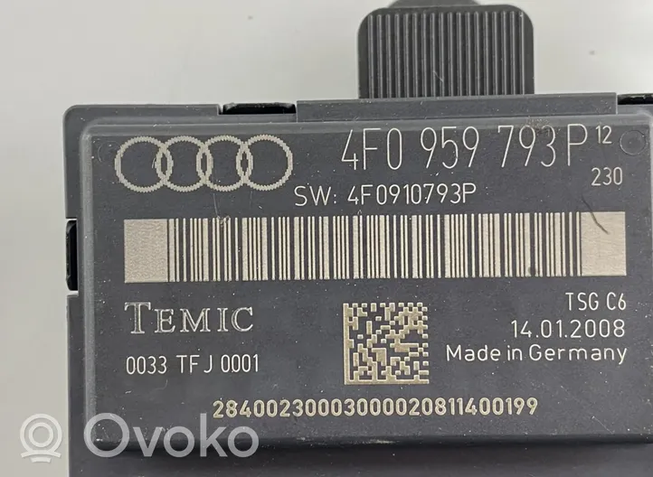 Audi A6 S6 C6 4F Unité de commande module de porte 4F0959793P