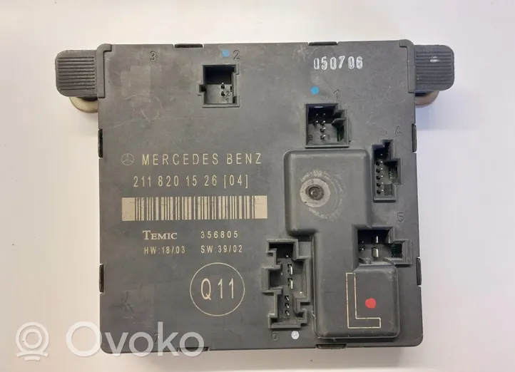 Mercedes-Benz E W211 Oven ohjainlaite/moduuli A2118201526