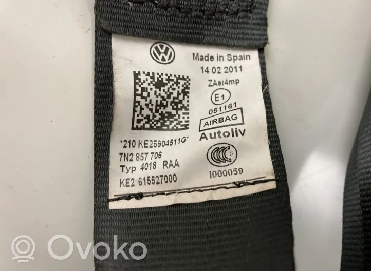 Volkswagen Sharan Pas bezpieczeństwa fotela przedniego 7N2857706