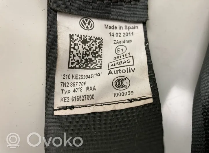 Volkswagen Sharan Sicherheitsgurt vorne 7N2857706