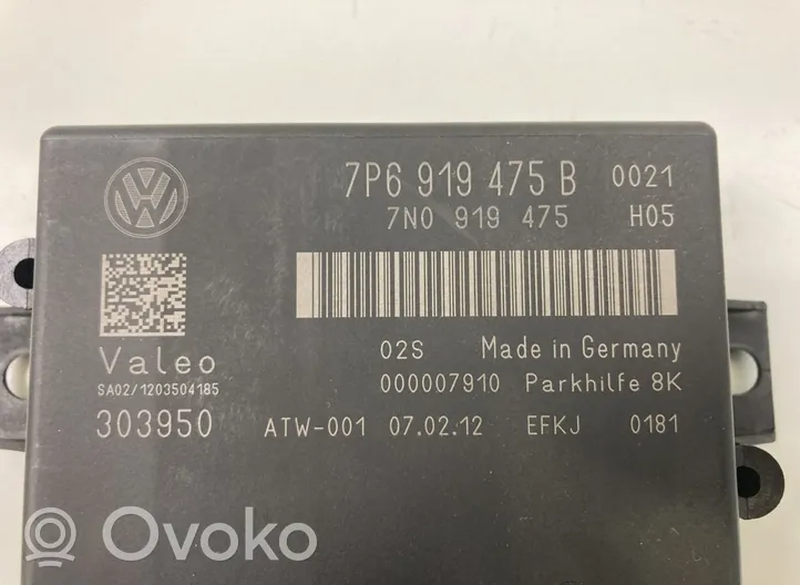 Volkswagen Touareg II Centralina/modulo sensori di parcheggio PDC 7P6919475B