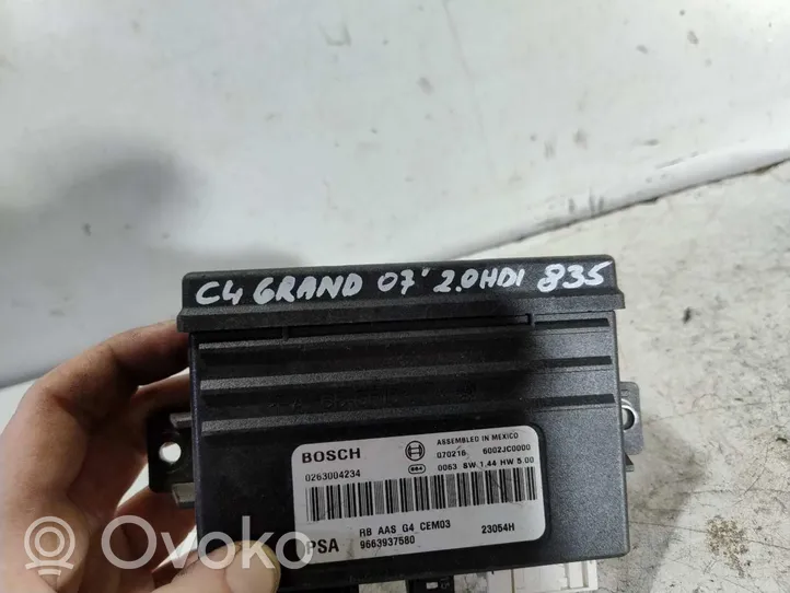 Citroen Xsara Picasso Parkošanas (PDC) vadības bloks 9663937580