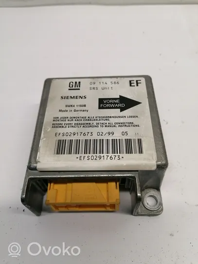 Opel Tigra A Module de contrôle airbag 09114586EF