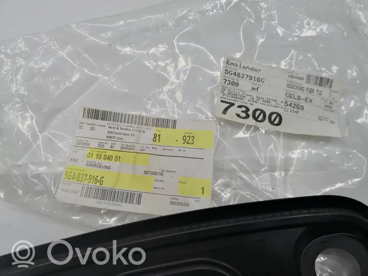 Volkswagen Golf VII Inne elementy wykończeniowe drzwi przednich 5G4837916G