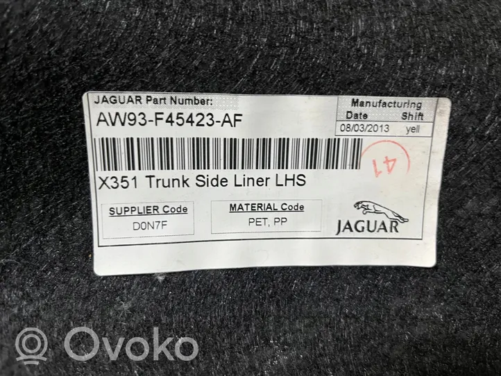 Jaguar XJ X351 Altro elemento di rivestimento bagagliaio/baule AW93F45423AF