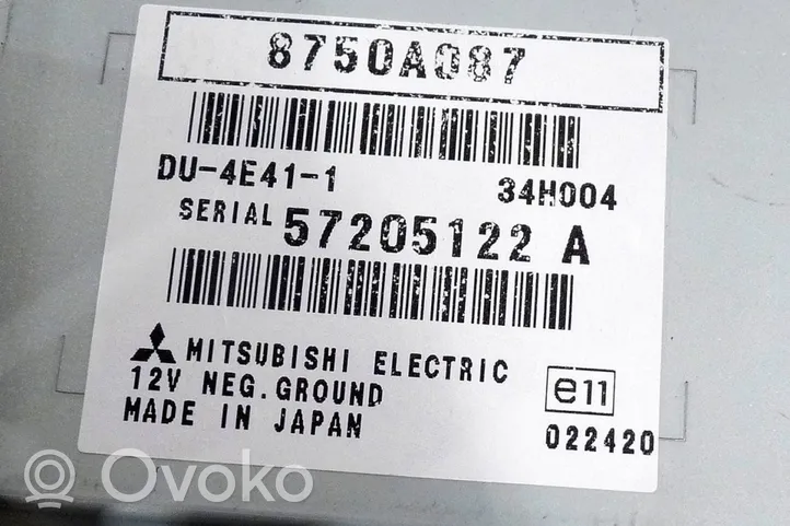 Mitsubishi Grandis Monitori/näyttö/pieni näyttö 8750A087