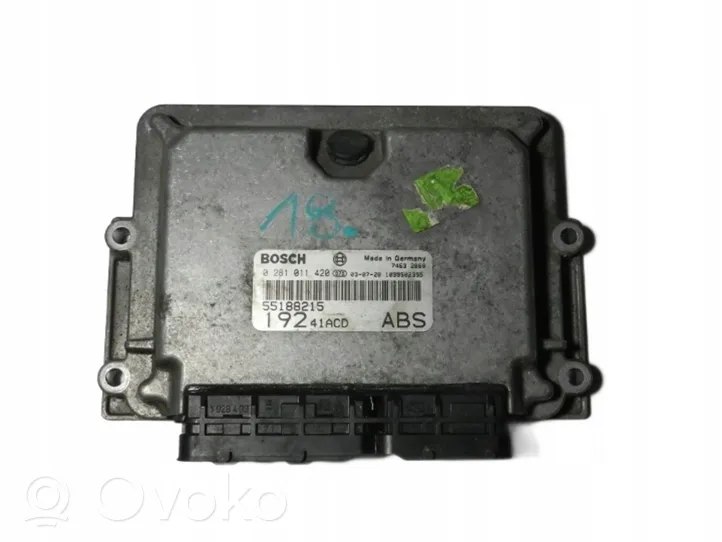 Fiat Stilo Unidad de control/módulo del motor 0281011420