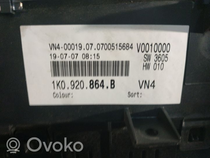 Volkswagen Golf V Licznik / Prędkościomierz 1K0920864B