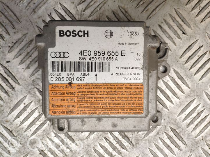 Audi A8 S8 D3 4E Module de contrôle airbag 4E0959655E