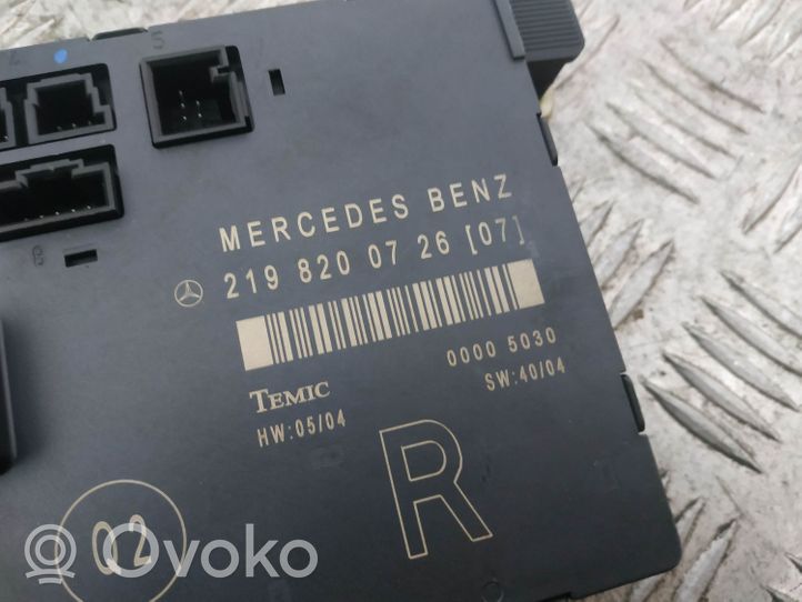 Mercedes-Benz CLS C219 Oven ohjainlaite/moduuli A2198200726