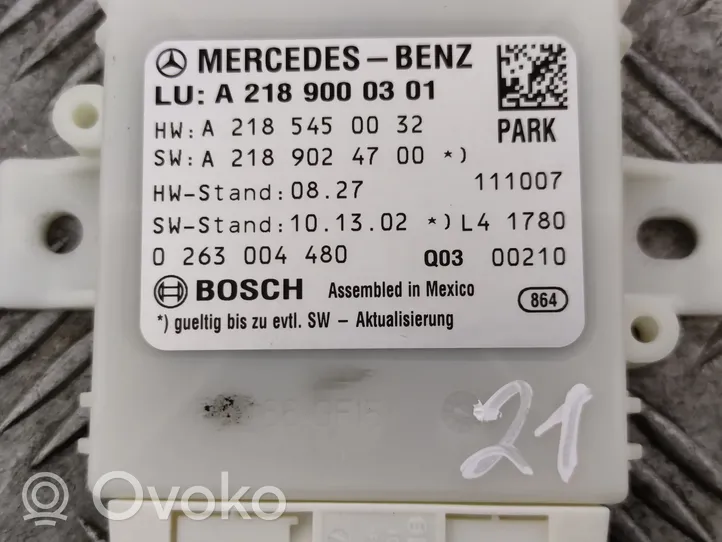 Mercedes-Benz CLS C218 X218 Unité de commande, module PDC aide au stationnement A2189000301