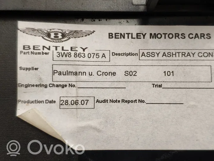 Bentley Flying Spur Auton tuhkakuppi 3W8863075A