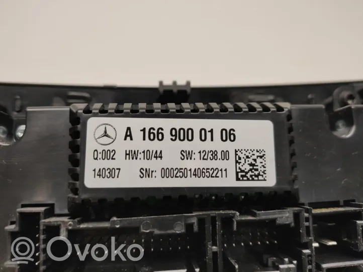 Mercedes-Benz ML W166 Kondicionieriaus valdymo blokas A1669000106