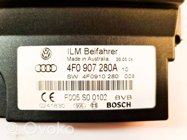 Audi A6 S6 C6 4F Ilmajousituksen ohjainlaite/moduuli, takana 4F0907280A