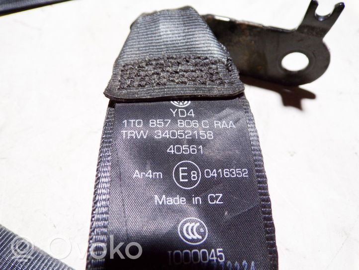 Volkswagen Touran II Rear seatbelt 1T0857806C