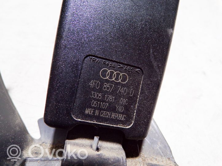 Audi A6 Allroad C6 Klamra tylnego pasa bezpieczeństwa 4F0857740D