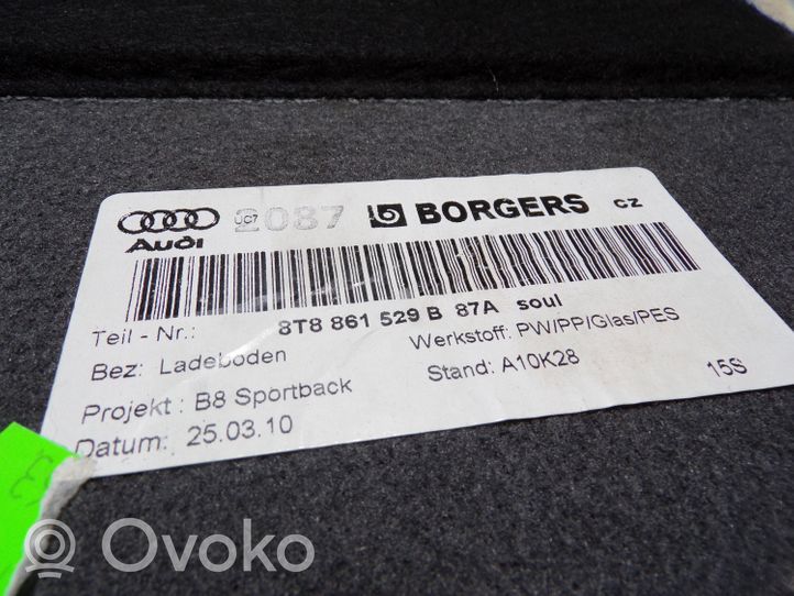 Audi A5 8T 8F Tappeto di rivestimento del fondo del bagagliaio/baule 8T8861529B