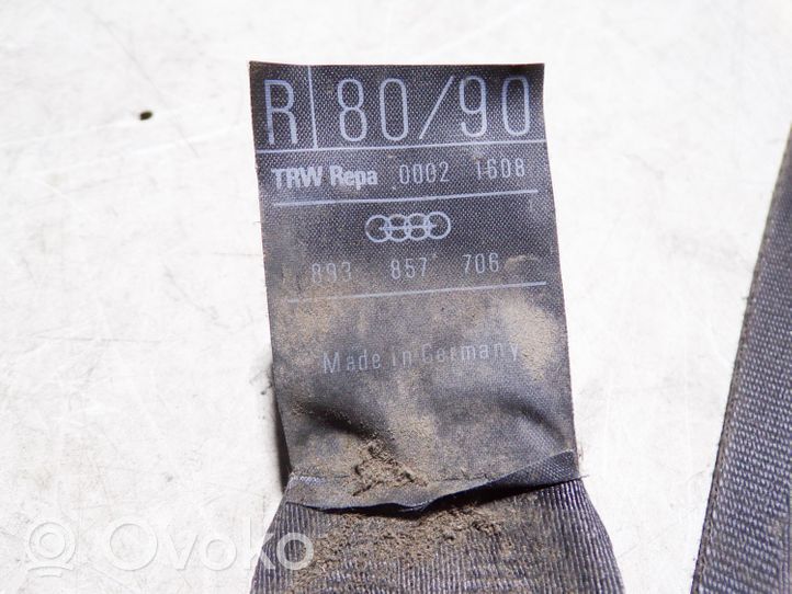 Audi 80 90 B3 Etuistuimen turvavyö 893857706