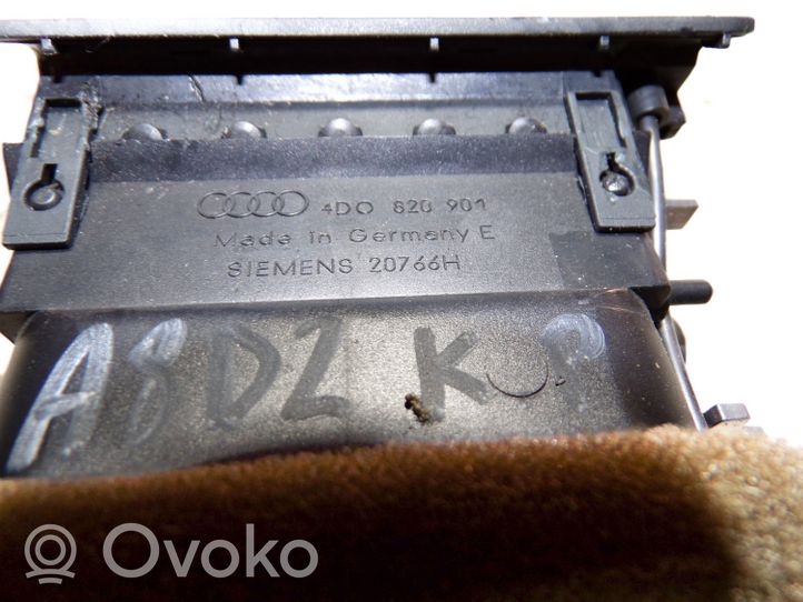 Audi A8 S8 D2 4D Dashboard side air vent grill/cover trim 4D0820901