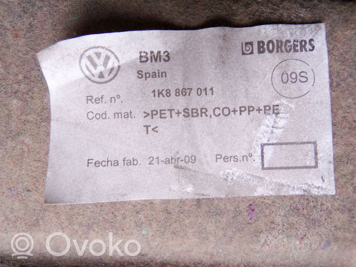 Volkswagen Scirocco Rivestimento del pannello della portiera anteriore 1K8867011