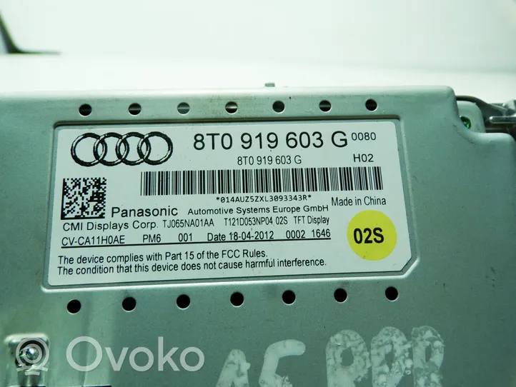 Audi A5 8T 8F Monitori/näyttö/pieni näyttö 8T0919603G